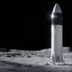 Conceptual image showing a SpaceX human lander design.